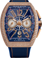 Franck Muller Vanguard Chronograph V 45 CC DT YACHTING D NBR CD (BL) (5N) BL.DIAM 5N