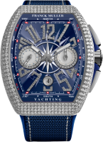 Franck Muller Vanguard Chronograph V 45 CC DT YACHTING D NBR CD (BL) (AC) BL.DIAM AC